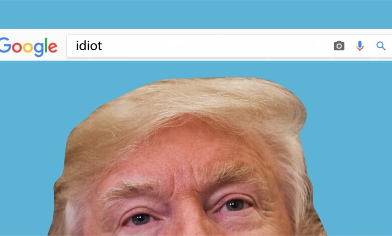 donald trump idiot googlebombing airherald