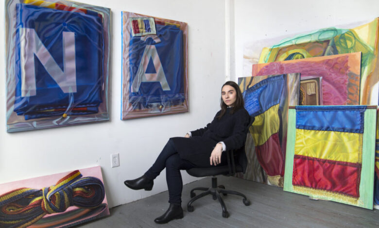 How Artist Ioana Manolache Transforms Mass-Produced Romanian Flags Into Inspired Works of Art