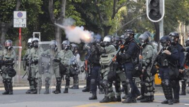 Activist involved in anti-government protests in Hong Kong has been shot by police during a clash 15 Activist involved in anti-government protests in Hong Kong has been shot by police during a clash